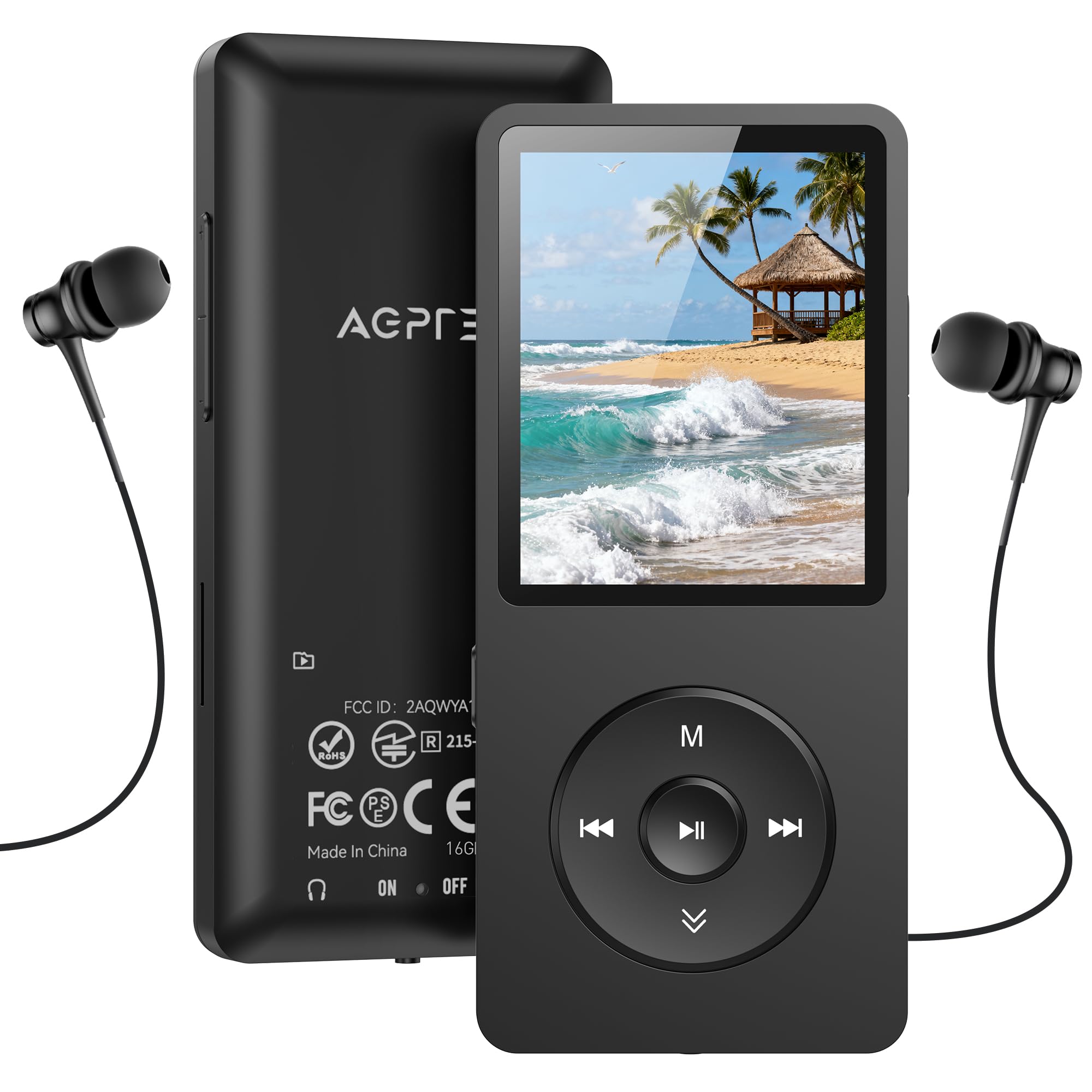 Amazon.co.jp: [サイトボタン追加] AGPTEK MP3プレーヤー 音楽
